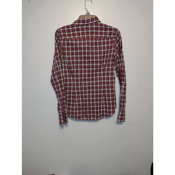 American Eagle Size 8 Women's Long Sleeve Plaid Dress Shirt - Picture 2 of 3